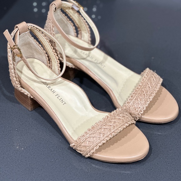Sarah Flint Shoes - Sarah Flint Perfect Block Sandal 60 Heel Sz 37 (6.5) Sand Calf Beige Ankle Strap